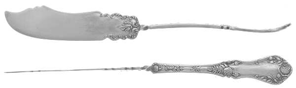 Rosemary (Silverplate, 1906) Flat Twisted Handle Master Butter Knife