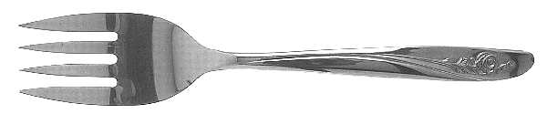 Roseanne (Stainless) Small Solid Cold Meat Serving Fork