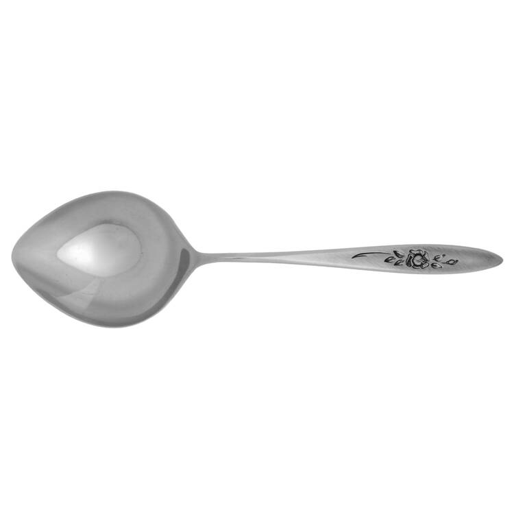Rose Shadow (Stainless) Solid Smooth Casserole Spoon