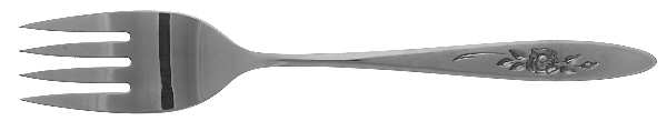 Rose Shadow (Stainless) Medium Solid Cold Meat Serving Fork