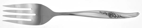 Rose Song (Silverplate, 1964) Medium Solid Cold Meat Serving Fork
