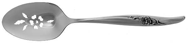 Rose Song (Silverplate, 1964) Pierced Tablespoon (Serving Spoon)