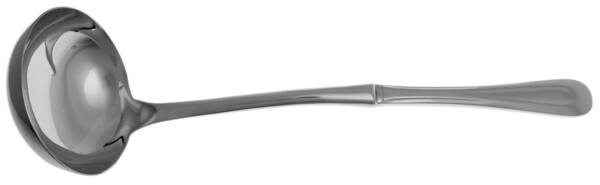 Sand Dune (Stainless, Glossy, Wide Indent Center) Soup Ladle with Stainless Bowl HC