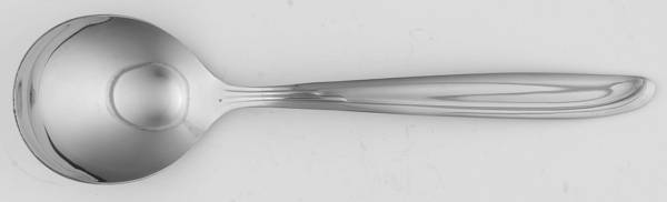 Sand Dune (Stainless, Groove Down Side) Round Bowl Soup Spoon (Gumbo)
