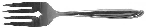 Sand Dune (Stainless, Groove Down Side) Medium Solid Cold Meat Serving Fork