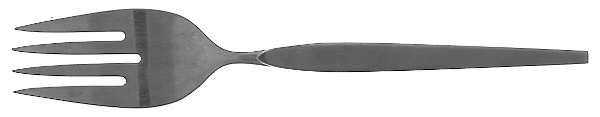 Satinique (Stainless, Older) Medium Solid Cold Meat Serving Fork