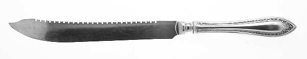 Sheraton (Silverplate, 1910) Bread Knife, Solid Piece