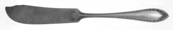 Sheraton (Silverplate, 1910) Flat Handle Butter Spreader