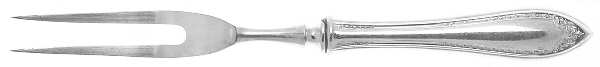 Sheraton (Silverplate, 1910) Small Steak Carving Fork with Stainless Prongs