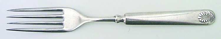 Shell (Silverplate, 1898) Indented Solid Handled Fork
