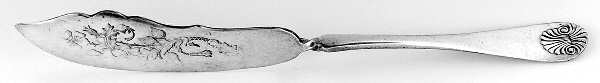 Shell (Silverplate, 1898) Flat Handle Master Butter Knife