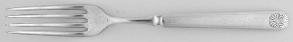 Shell (Silverplate, 1898) Indented Solid Handled Fork