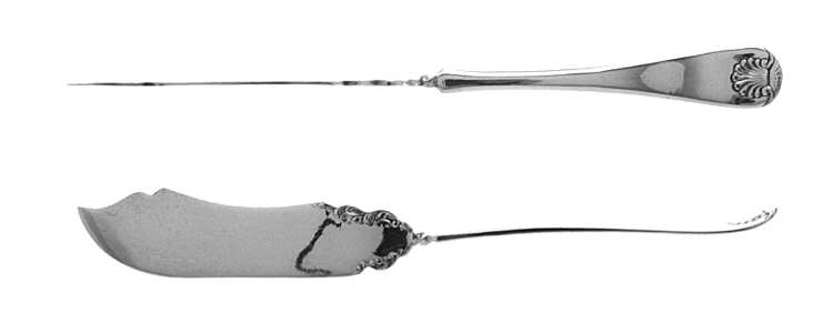 Shell (Silverplate, 1918) Flat Twisted Handle Master Butter Knife