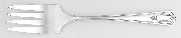 Shelton (Silverplate, 1935) Medium Solid Cold Meat Serving Fork