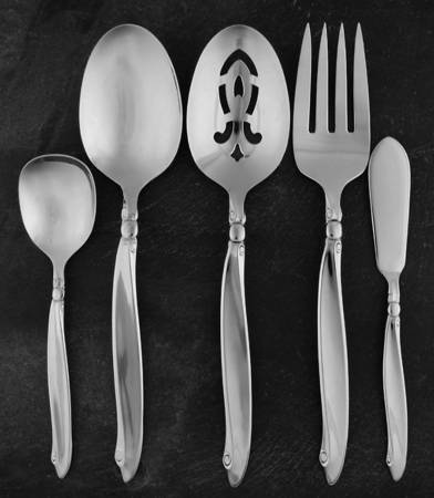 Shoreline (Stainless, Glossy Finish) 5 Piece Hostess Set
