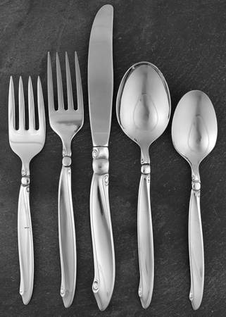 Shoreline (Stainless, Glossy Finish) 5 Piece Place Setting