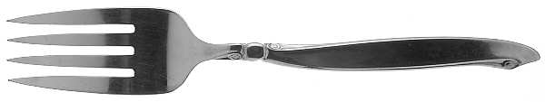 Shoreline (Stainless, Glossy Finish) Medium Solid Cold Meat Serving Fork