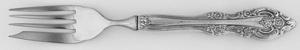 Silver Artistry (Silverplate, 1965) Individual Hollow Fish Fork, Stainless Tines