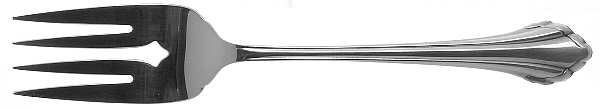 Silver Clarette (Silverplate) Medium Solid Cold Meat Serving Fork