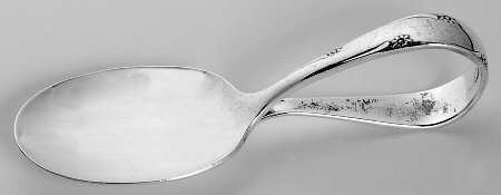 Silver Flower (Silverplate, 1960) Curved Handle Baby Spoon