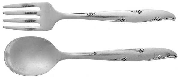 Silver Flower (Silverplate, 1960) 2 Pc Baby Set (BF, BS)