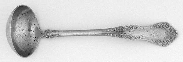 Simeon No. 1 (Silverplate, 1907) Monogramed Solid Piece Cream Ladle
