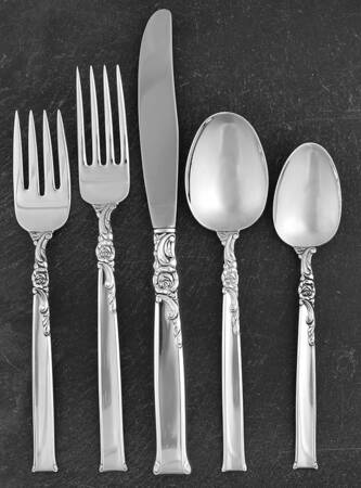 Silver Rose (Sterling, 1956) 40 Piece Estate Set