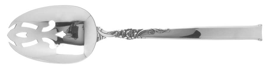 Silver Rose (Sterling, 1956) Pierced Tablespoon (Serving Spoon)