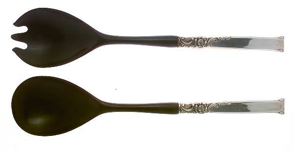 Silver Rose (Sterling, 1956) Plastic Bowl 2-Piece Salad Set