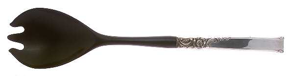 Silver Rose (Sterling, 1956) Salad Serving Fork with Plastic Prongs