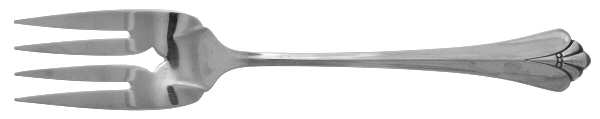Silver Royal Flute (Silverplate) Medium Solid Cold Meat Serving Fork