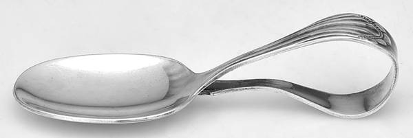 Silver Ridge (Silverplate) Curved Handle Baby Spoon
