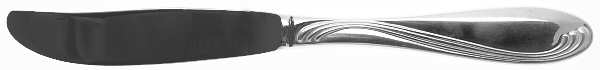 Silver Scroll (Silverplate) Modern Hollow Butter Spreader (Stainless)