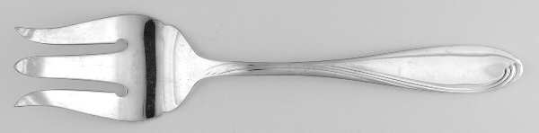 Silver Scroll (Silverplate) Medium Solid Cold Meat Serving Fork