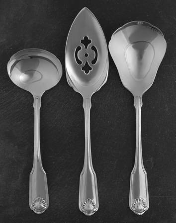 Silver Shell (Silverplate, 1978) 3 Piece Completer Set