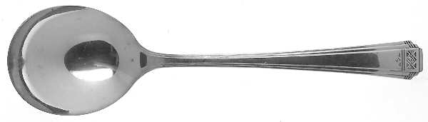 Skyline-Skycrest (Silverplate, 1930) Round Bowl Soup Spoon (Gumbo)