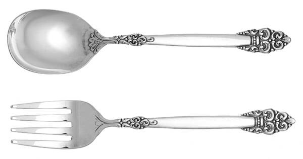 Spanish Crown (Silverplate, 1970) 2 Pc Baby Set (BF, BS)
