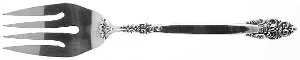 Spanish Crown (Silverplate, 1970) Medium Solid Cold Meat Serving Fork
