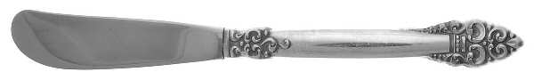 Spanish Crown (Silverplate, 1970) Butter Spreader Hollow Hdl-Paddle/Stainless Blade