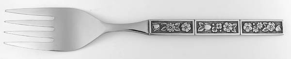 Spring Fever (Stainless) Medium Solid Cold Meat Serving Fork