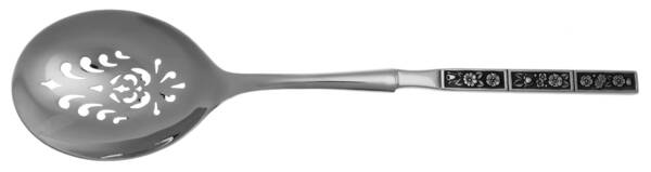 Spring Fever (Stainless) Casserole Spoon with Pierced Stainless Bowl HC