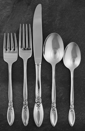 Spring Rose (Stainless) 5 Piece Place Setting