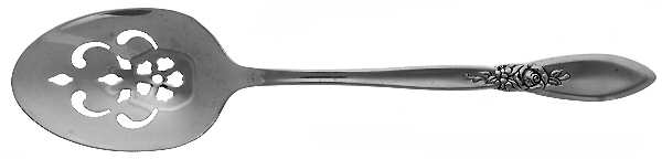 Spring Rose (Stainless) Pierced Tablespoon (Serving Spoon)
