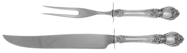 Stanton Hall (Sterling, 1951) Small Stainless Blade 2-Piece Steak Carving Set
