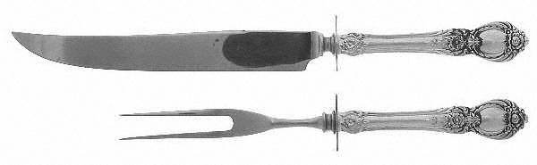 Stanton Hall (Sterling, 1951) Small Steak 2-Piece Carving Set w/Stainless Blade