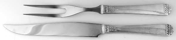 Surf Club (Silverplate, 1938) Small Stainless Blade 2-Piece Steak Carving Set