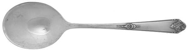 Sweet Briar (Silverplate, 1948) Round Bowl Soup Spoon (Cream Soup)