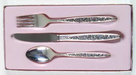 Tangier (Silverplate, 1969) 3-Piece Youth Set (Knife, Fork & 5 O'Clock Spoon)
