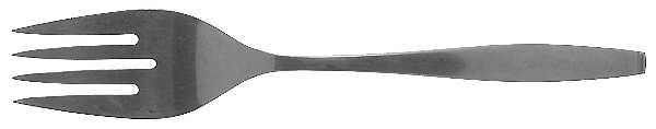 Tempo (Plain, Stainless) Medium Solid Cold Meat Serving Fork