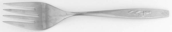 Tender Rose (Stainless) Medium Solid Cold Meat Serving Fork